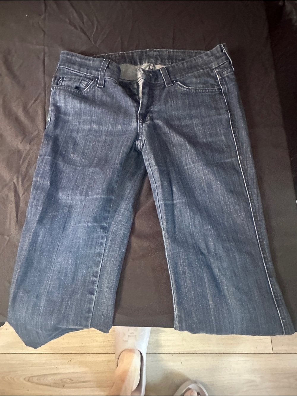Women's Dark Blue Straight-Leg Jeans-Vexie ladies jeans size 26-#641